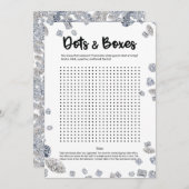 Dots and Boxesブライダルシャワー砕氷ゲーム 招待状 (正面/裏面)