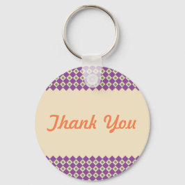Dots and Squares Thank You Keychain Template キーホルダー