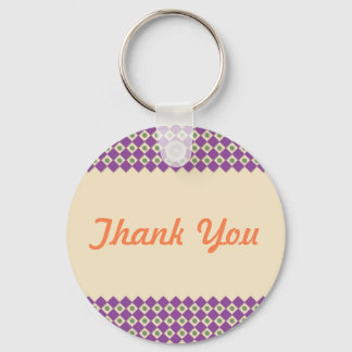 Dots and Squares Thank You Keychain Template キーホルダー