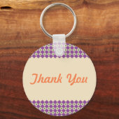Dots and Squares Thank You Keychain Template キーホルダー (正面)