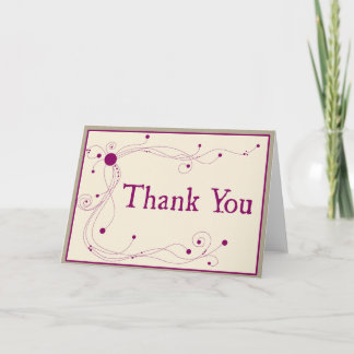 Dots and Swirls - Thank You card カード