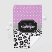 Dots & Leopard印刷 ゴルフタオル (インサイチュ)