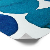 Dots Poster in Blue ポスター (角)