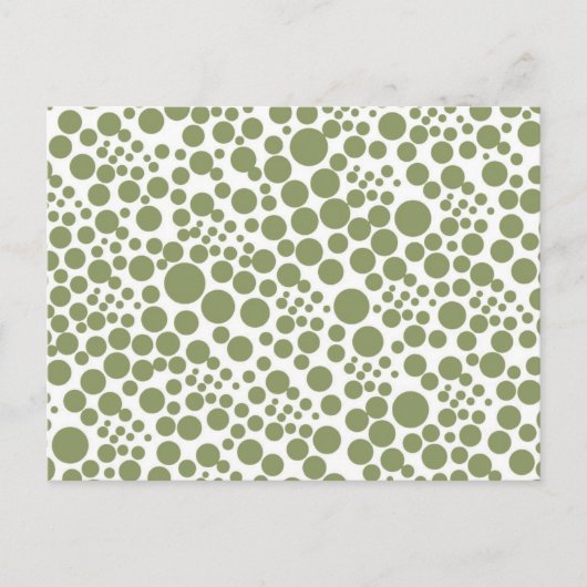 dots punkte polka retro kreise tupfer tupfen 70er ポストカード (正面)