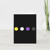 Dots Subtle Nonbinary Flag Enby Pride Trans Lgbtq  カード (正面)