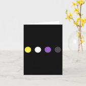 Dots Subtle Nonbinary Flag Enby Pride Trans Lgbtq  カード (黄色い花)