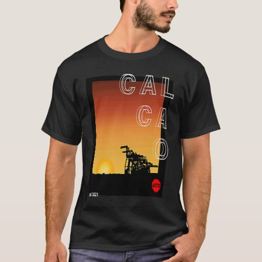 dOTSbayarea CALCAO series Oakland cranes sunrise, Tシャツ (正面)