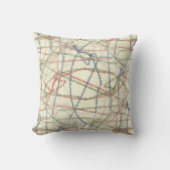 Dotted Lines Designer Pillow クッション (正面)