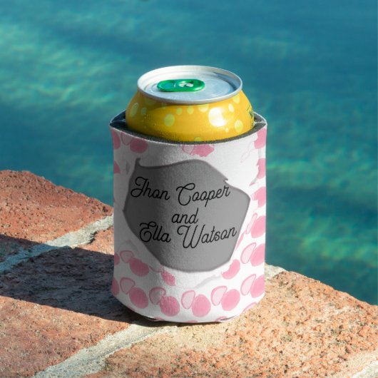 Dotted pink pastel aesthetic weeding can cooler 缶クーラー (インサイチュ プール)
