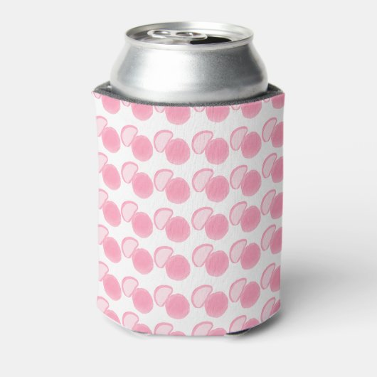 Dotted pink pastel aesthetic weeding can cooler 缶クーラー (缶裏面)