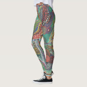 Dotted Tile design Leggings レギンス (左)