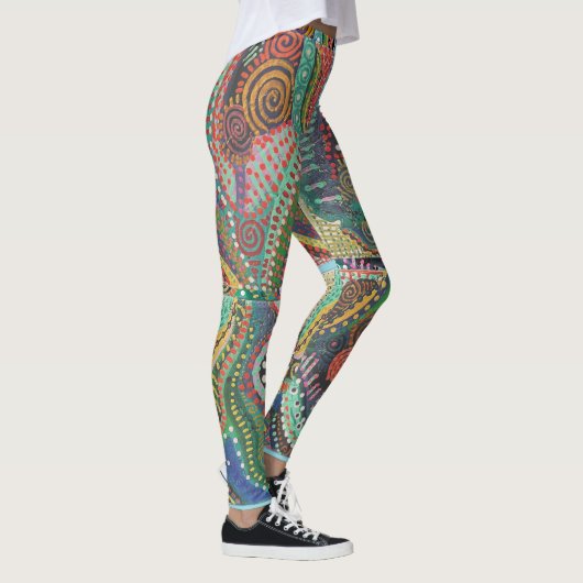 Dotted Tile design Leggings レギンス (右)