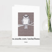 Dottiフクロウ32の挨拶状 カード (裏面)