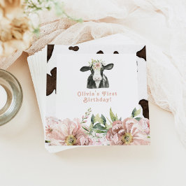 DOTTIEホーリーカウキュートフローラファーム1日の誕生日 スタンダードカクテルナプキン