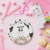 DOTTIEホーリーカウキュートフローラファーム1日の誕生日 ペーパープレート (パーティー)