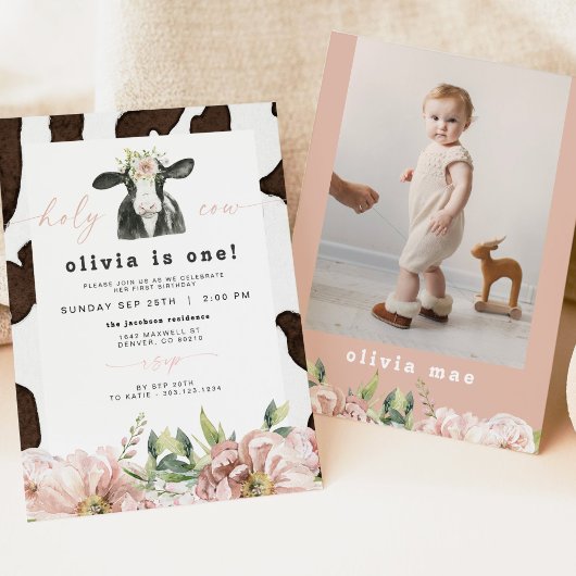 DOTTIEホーリーカウキュートフローラファーム1日の誕生日 招待状