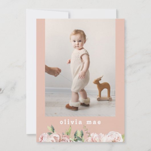 DOTTIEホーリーカウキュートフローラファーム1日の誕生日 招待状 (裏面)