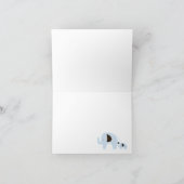 Dottie Blue Elephant折り畳み感謝の気持ち サンキューカード (内部)