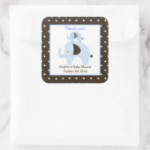 Dottie Elephant (Blue)スクエアベストスティッカー スクエアシール (バッグ)