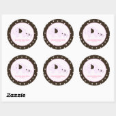 Dottie Elephant (Pink) Favy Stickers 3インチ ラウンドシール (シート)