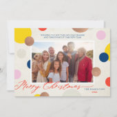 Dottie Merry Christmas Family Photo シーズンカード (正面)