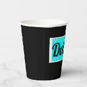 Dottie's Storeロゴ紙カップ（ブラック&アクア） 紙コップ (右)