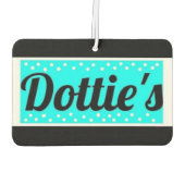 Dottie's Store Logo Car Air Freshener Black & Aqua カーエアーフレッシュナー (裏面)