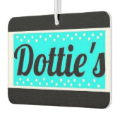 Dottie's Store Logo Car Air Freshener Black & Aqua カーエアーフレッシュナー (左)