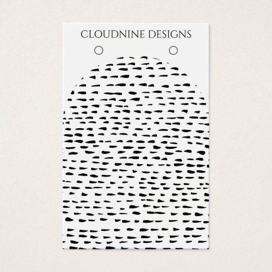 Dottyアーチイヤリングネックレスジュエリーディスプレイカード (正面)