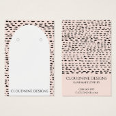 Dottyアーチイヤリングネックレスジュエリーディスプレイカード (正面&裏面)