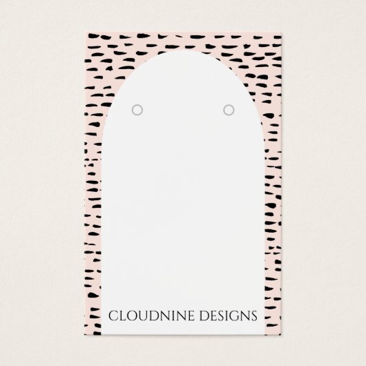 Dottyアーチイヤリングネックレスジュエリーディスプレイカード (正面)