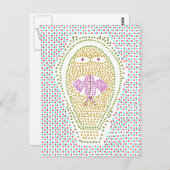 Dottyエジプトコブラ葉書 ポストカード (正面/裏面)