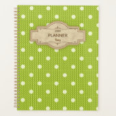 Dottyデライトグリーン プランナー手帳 (正面)