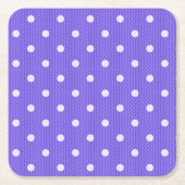 Dottyデライトパープル スクエアペーパーコースター (正面)