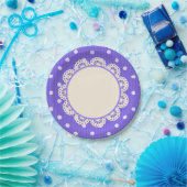 Dottyデライトパープル ペーパープレート (パーティー)