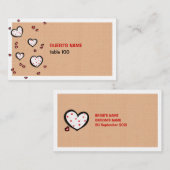 Dottyハートクラフト座席表 プレイスカード (正面/裏面)