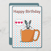 Dottyバニーハッピーバースデーカード シーズンカード (正面/裏面)