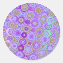Dottyパープル1クラシックラウンドステッカーAH2010 ラウンドシール