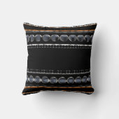 DottyモダンストライプBlack+Gray Pattern Costion クッション (裏面)