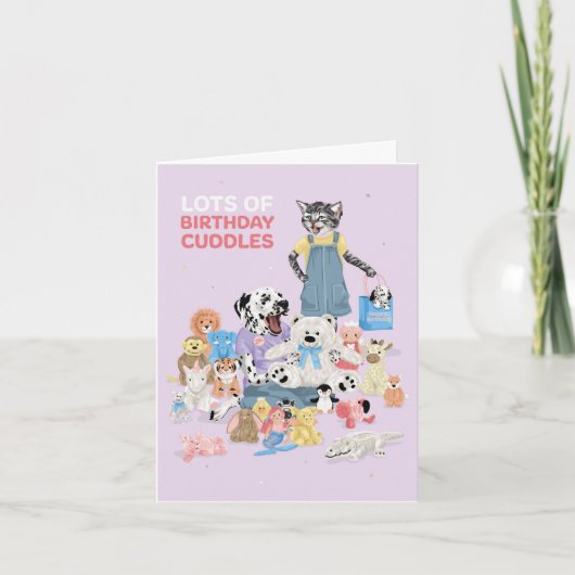 Dotty犬かわいいおもちゃの誕生日 カード (正面)