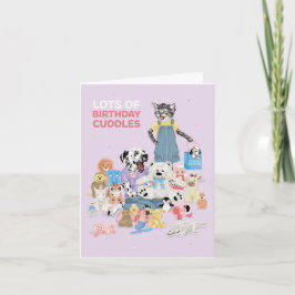 Dotty犬かわいいおもちゃの誕生日 カード