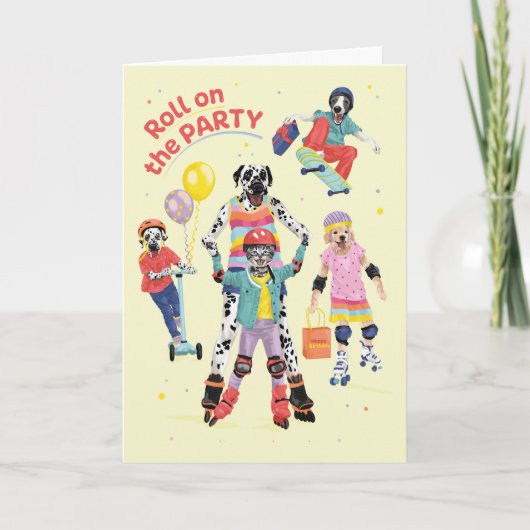 Dotty犬ペッ転がトオンパーティー誕生日 カード (正面)