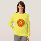 Dotty |フラワーウィメンズ基本長袖Tシャツ Tシャツ (正面フル)