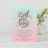 Dotty 2トーンウォーターカラージェンダーリビール招待状 招待状 (スタンド正面)