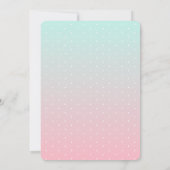 Dotty 2トーンウォーターカラージェンダーリビール招待状 招待状 (裏面)