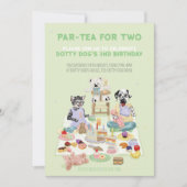 Dotty Dog Part-tea for 2 Birthday 招待状 (正面)
