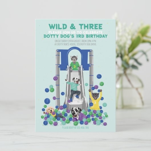 Dotty Dog Wild & Three 3Rd Birthday 招待状 (スタンド正面)
