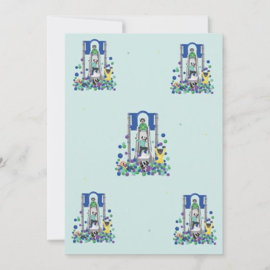 Dotty Dog Wild & Three 3Rd Birthday 招待状 (裏面)