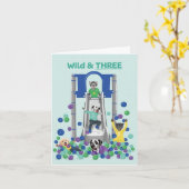 Dotty Dog Wild & Three Soft 遊 Ball Pit誕生日 カード (黄色い花)