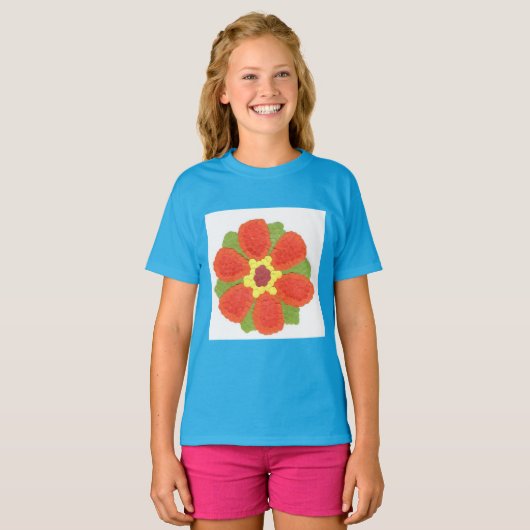 Dotty Flower Girls'American Apparel Raglan Tシャツ (正面フル)